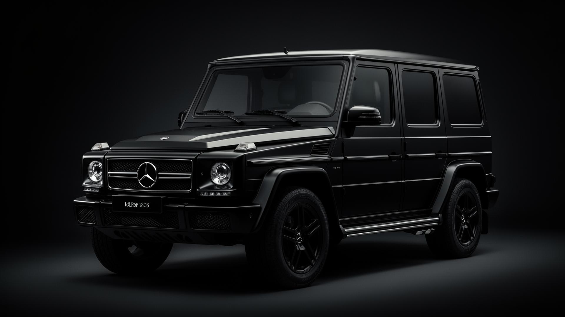 Mercedes-Benz G-Klasse in dunkler Studio-Inszenierung